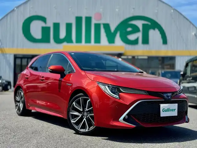 トヨタ カローラ スポーツ ハイブリッドG Z 滋賀県 2018(平30)年 5.3万km スカーレットメタリック 純正フルセグナビ/　フルセグ Bluetooth CD SD AM FM/バックカメラ/ドライブレコーダー前後/ETC/ヘッドアップディスプレイ/Toyota Safety Sense /プリクラッシュセーフティ/レーントレーシングアシスト［LTA］/レーダークルーズコントロール/オートマチックハイビーム［AHB］/ロードサインアシスト［RSA］/車両接近通報装置/ドライブスタートコントロール/スマートキー×2/プッシュスタート/純正18インチアルミ/