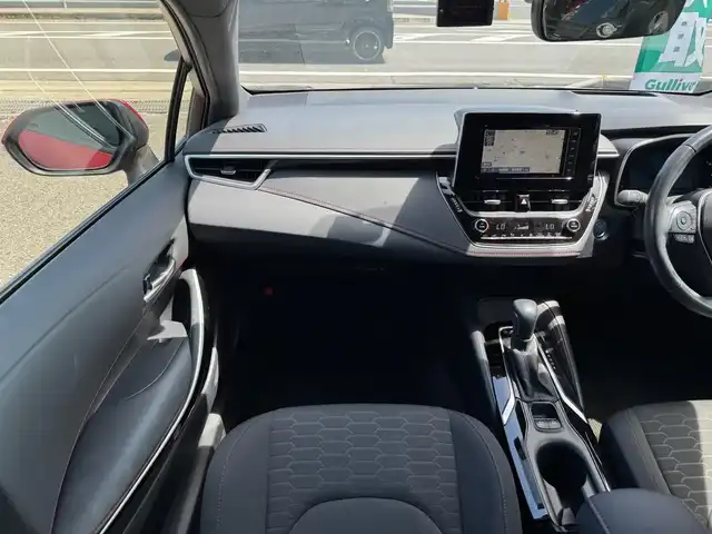 トヨタ カローラ スポーツ ハイブリッドG Z 滋賀県 2018(平30)年 5.3万km スカーレットメタリック 純正フルセグナビ/　フルセグ Bluetooth CD SD AM FM/バックカメラ/ドライブレコーダー前後/ETC/ヘッドアップディスプレイ/Toyota Safety Sense /プリクラッシュセーフティ/レーントレーシングアシスト［LTA］/レーダークルーズコントロール/オートマチックハイビーム［AHB］/ロードサインアシスト［RSA］/車両接近通報装置/ドライブスタートコントロール/スマートキー×2/プッシュスタート/純正18インチアルミ/