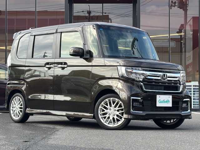ホンダ Ｎ ＢＯＸ カスタム EX ターボ 宮城県 2021(令3)年 2.9万km プレミアムグラマラスブロンズP 登録時走行距離28562km/純正SDナビ/TV・AM・FM・CD・DVD・Bluetooth・HDMI/バックカメラ/パドルシフト/クリアランスソナー/ETC/ホンダセンシング/ドライブレコーダー（前後）/両側パワースライドドア/アイドリングストップ/プッシュスタート/シートヒーター（前席）/フォグランプ/ヘッドライトイベライザー/電動格納ミラー/純正アルミホイール/純正フロアマット/ウインカーミラー