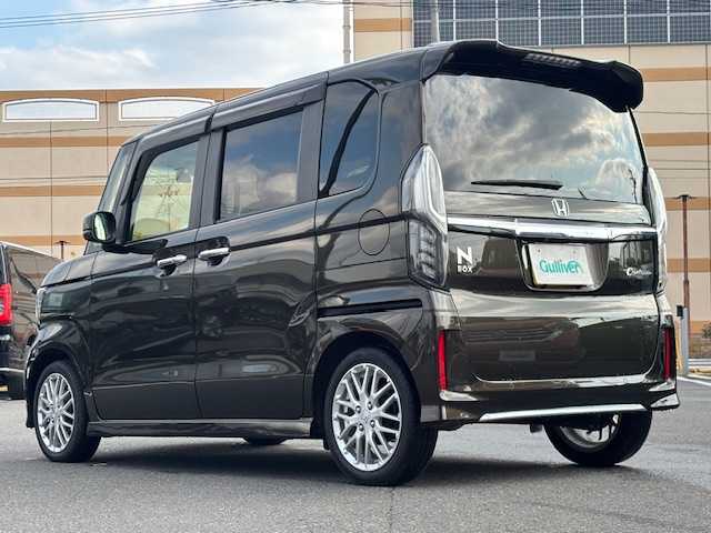 ホンダ Ｎ ＢＯＸ カスタム EX ターボ 宮城県 2021(令3)年 2.9万km プレミアムグラマラスブロンズP 登録時走行距離28562km/純正SDナビ/TV・AM・FM・CD・DVD・Bluetooth・HDMI/バックカメラ/パドルシフト/クリアランスソナー/ETC/ホンダセンシング/ドライブレコーダー（前後）/両側パワースライドドア/アイドリングストップ/プッシュスタート/シートヒーター（前席）/フォグランプ/ヘッドライトイベライザー/電動格納ミラー/純正アルミホイール/純正フロアマット/ウインカーミラー