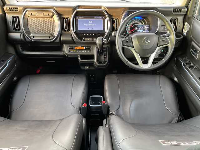 スズキ ハスラー Jスタイル ターボ 新潟県 2022(令4)年 6万km ピュアホワイトパール/ガンメタリック2トーン 4WD/純正9インチメモリナビ/CD/DVD/BT/フルセグテレビ/全方位カメラ/ETC/ドライブレコーダー/衝突被害軽減ブレーキ/レーンキープアシスト/レーダークルーズコントロール/半革シート/革調シートカバー/シートヒーター/コーナーセンサー/パドルシフト/ステアリングスイッチ/スマートキー/プッシュスタート/LEDヘッドライト/オートライト/オートハイビーム/フォグランプ/純正15インチアルミホイール