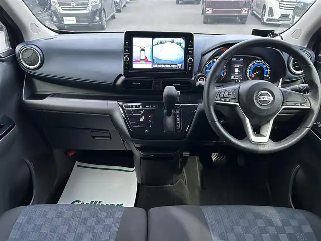 日産 デイズ ハイウェイスターG ターボ 静岡県 2019(令1)年 2.8万km スパークリングレッド/ブラック 純正９インチナビ/（AM/FM/CD/DVD/BT)/フルセグTV/アラウンドビューモニター/バックカメラ/ETC/エマージェンシーブレーキ/LEDヘッドライト/インテリジェントキー/プッシュスタート/スペアキー×１/ターボ車/純正１５インチアルミホイール/保証書/純正フロアマット/ドアバイザー