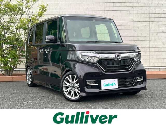 ホンダ Ｎ ＢＯＸ カスタム G L ターボ ホンダセンシング 茨城県 2018(平30)年 5.8万km プレミアムベルベットパープル・パール Honda SENSING/-衝突軽減ブレーキ/アダプティブ・クルーズ・コントロール/車線維持支援システム/オートハイビーム/標識認識機能/純正7インチSDナビ/-CD/DVD/Bluetooth/フルセグTV/両側パワースライドドア/LEDオートライト/ハーフレザーシート/アレルクリーンプラスシート/純正15インチアルミホイール/ローダウン/パドルシフト/ECONスイッチ/スマートキー/ETC