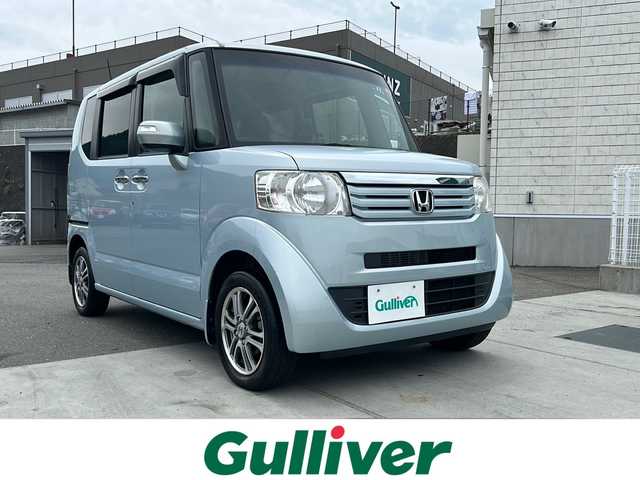 ホンダ Ｎ ＢＯＸ G SSパッケージ 山梨県 2013(平25)年 6.1万km クールミストメタリック 4WD/純正ナビ/BT/CD/DVD/TV/バックカメラ/ETC/ドライブレコーダー　/パワステ　/パワーウインドウ　/純正フロアマット/プッシュスタート/純正14インチアルミホイール/純正フロアマット/両側パワースライドドア/スマートキー/スペアキー1本