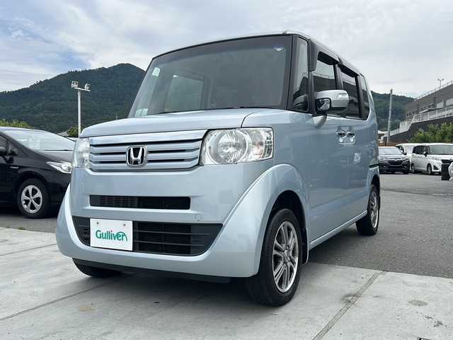 ホンダ Ｎ ＢＯＸ G SSパッケージ 山梨県 2013(平25)年 6.1万km クールミストメタリック 4WD/純正ナビ/BT/CD/DVD/TV/バックカメラ/ETC/ドライブレコーダー　/パワステ　/パワーウインドウ　/純正フロアマット/プッシュスタート/純正14インチアルミホイール/純正フロアマット/両側パワースライドドア/スマートキー/スペアキー1本