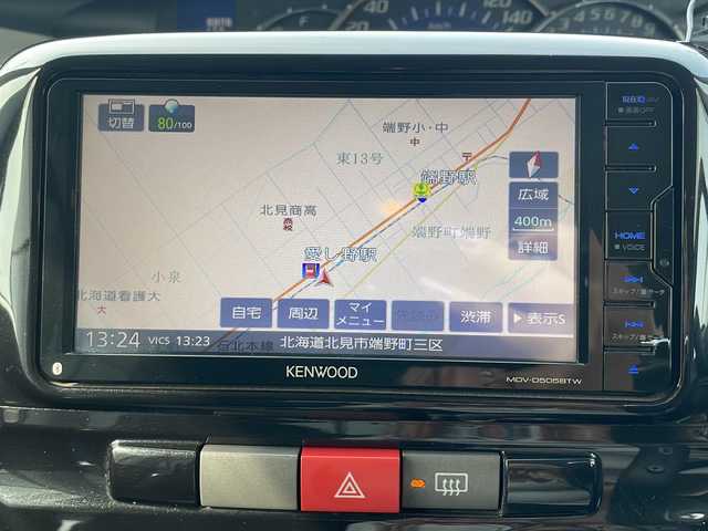 ダイハツ タント カスタム RS 道東・釧路十勝 2013(平25)年 9.4万km ミスティックレッドクリスタルメタリック ・４WD/・社外7インチナビ/（CD・DVD・BT・USB・iPod・SD・フルセグ）/・片側パワースライドドア/・ETC/・社外エンジンスターター/・純正フロアマット/・HIDヘッドライト/・スマートキー/・アイドリングストップ/・ドアバイザー/・純正アルミホイール付夏タイヤ積み込み/（165/55/15 2021年製造5mm)