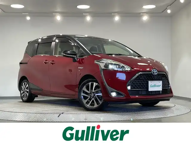トヨタ シエンタ ハイブリッド G クエロ 愛知県 2019(令1)年 4.7万km ブラックマイカ/センシュアルレッドマイカ 純正9インチナビ/（Bluetooth/AM/FM/フルセグTV）/衝突軽減ブレーキ/両側電動スライドドア/アラウンドビューモニター/ビルトインETC2.0/シートヒーター/LEDヘッドライト/オートマチックハイビーム/クルーズコントロール/ドライブレコーダー/ステアリングヒーター/コーナーセンサー/レーンキープアシスト/プッシュスタートボタン/ハーフレザーシート/スマートキー/純正16インチAW