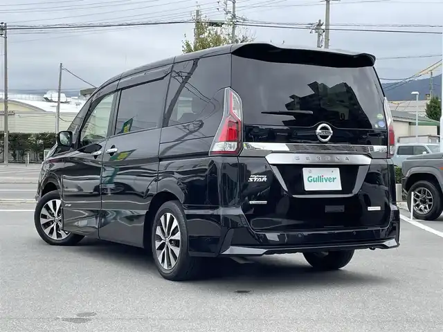 日産 セレナ ハイウェイスターVセレクションⅡ 長野県 2019(平31)年 4.2万km ダイヤモンドブラック プロパイロット/360°セーフティアシスト/・エマージェンシーブレーキ/・車線逸脱警報/・車線逸脱防止支援/・踏み間違い衝突防止アシスト/・標識検知システム/・コーナーセンサー/純正9インチSDナビ【MM518D-L】/(CD/DVD/BD/フルセグTV/BT)/インテリジェントアラウンドビューモニター/ビルトインETC/インテリジェントルームミラー/ドライブレコーダー/ハンズフリーパワースライドドア（両側）/革巻きステアリング/ステアリングスイッチ/電動パーキングスイッチ/ブレーキホールド/LEDライト/ホブランプ/オールライト/スマートキー/純正16インチホイール/純正フロアマット
