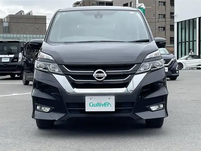 日産 セレナ ハイウェイスターVセレクションⅡ 長野県 2019(平31)年 4.2万km ダイヤモンドブラック プロパイロット/360°セーフティアシスト/・エマージェンシーブレーキ/・車線逸脱警報/・車線逸脱防止支援/・踏み間違い衝突防止アシスト/・標識検知システム/・コーナーセンサー/純正9インチSDナビ【MM518D-L】/(CD/DVD/BD/フルセグTV/BT)/インテリジェントアラウンドビューモニター/ビルトインETC/インテリジェントルームミラー/ドライブレコーダー/ハンズフリーパワースライドドア（両側）/革巻きステアリング/ステアリングスイッチ/電動パーキングスイッチ/ブレーキホールド/LEDライト/ホブランプ/オールライト/スマートキー/純正16インチホイール/純正フロアマット