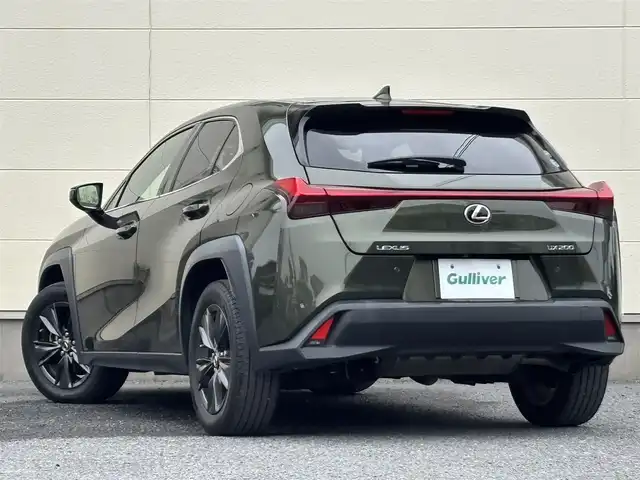 レクサス ＵＸ 200 バージョンC 茨城県 2018(平30)年 3.7万km テレーンカーキマイカM Lexsu Safety System+/純正メモリナビ/　(AM/FM/CD/DVD/Bluetooth/USB/フルセグ)/バックカメラ/ブラインドスポットモニター/前後ドライブレコーダー/追従型クルーズコントロール/ビルトインETC2.0/LEDヘッドライト/レザーシート/パワーシーター/シートヒーター/ステアリングヒーター/パワーバックドア/純正17インチアルミホイール/レーンキープアシスト/前後コーナーセンサー/オートライト