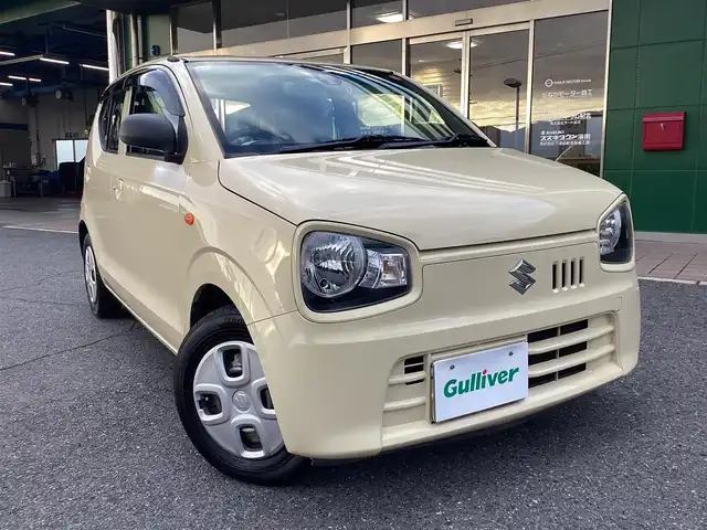 スズキ アルト L 奈良県 2017(平29)年 7万km シフォンアイボリーM 社外メモリーナビ(フルセグ・BT)/レーダーブレーキサポート/運転席シートヒーター/前後ドライブレコーダー/ETC/スペアキーあり/フロアマット/ドアバイザー