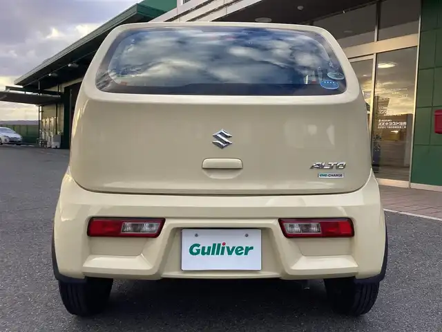 スズキ アルト L 奈良県 2017(平29)年 7万km シフォンアイボリーM 社外メモリーナビ(フルセグ・BT)/レーダーブレーキサポート/運転席シートヒーター/前後ドライブレコーダー/ETC/スペアキーあり/フロアマット/ドアバイザー