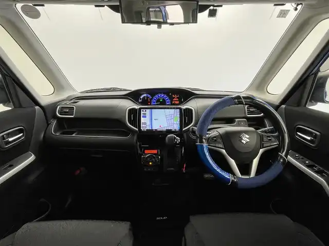 スズキ ソリオ バンディット HV SV 群馬県 2016(平28)年 6.3万km ブーストブルーパールメタリック 社外９インチナビ　衝突軽減ブレーキ　レーンキープアシスト　クルーズコントロール　シートヒーター　ＬＥＤヘッドライト　オートライト　純正アルミホイール　スマートキー　ＥＴＣ　横滑り防止装置　禁煙車
