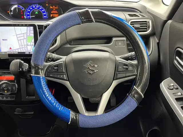 スズキ ソリオ バンディット HV SV 群馬県 2016(平28)年 6.3万km ブーストブルーパールメタリック 社外９インチナビ　衝突軽減ブレーキ　レーンキープアシスト　クルーズコントロール　シートヒーター　ＬＥＤヘッドライト　オートライト　純正アルミホイール　スマートキー　ＥＴＣ　横滑り防止装置　禁煙車