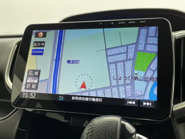 スズキ ソリオ バンディット HV SV 群馬県 2016(平28)年 6.3万km ブーストブルーパールメタリック 社外９インチナビ　衝突軽減ブレーキ　レーンキープアシスト　クルーズコントロール　シートヒーター　ＬＥＤヘッドライト　オートライト　純正アルミホイール　スマートキー　ＥＴＣ　横滑り防止装置　禁煙車