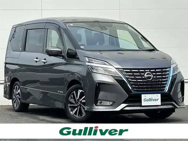 日産 セレナ e－パワー ハイウェイスター V 佐賀県 2020(令2)年 5万km ダークメタルグレー 7人乗り/プロパイロット/エマージェンシーブレーキ/クルーズコントロール/車線逸脱警報/車線逸脱防止支援/前後ソナー/純正9インチナビ/・アラウンドビューモニター/・フルセグTV/BT/CD/DVD/純正フリップダウンモニター/純正ドラレコ(DJ4－D)/両側パワースライドドア/LEDヘッドライト/オートライト/ETC/純正16インチAW/プッシュスタート/電動格納ミラー/ドアバイザー/ISOFIX