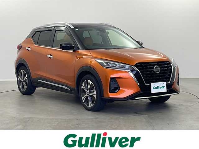 日産 キックス X ツートーンインテリアED 栃木県 2021(令3)年 3.7万km プレミアムホライズンオレンジ/ピュアブラック 2トーン 純正SDナビ/（AM/FM/CD/DVD/フルセグ/Bluetooth）/プロパイロット/エマージェンシーブレーキ/アラウンドビューモニター/インテリジェントルームミラー/ETC/純正ナビ連動前後ドライブレコーダー/２トーン合皮シート/前席シートヒーター/オートヘッドライト/クリアランスソナー/純正LEDヘッドライト/純正１７インチアルミホイール/革巻ステアリング/ステアリングヒーター
