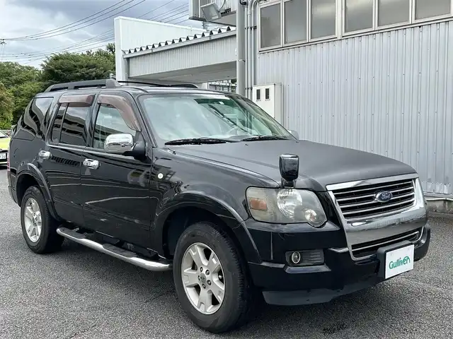 フォード エクスプローラー XLT 静岡県 2009(平21)年 10.2万km 黒 ユーザー買取車両/純正HDDナビ（CN-RA03D）/【CD/DVD/地デジTV】/純性AW17インチ/サンルーフ/バックカメラ/レザーシート/3列シート/ベンチシート/ルーフレール/純性フロアマット/シートヒーター/ETC/純性LEDライト