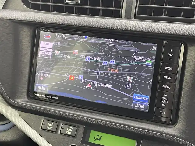 トヨタ アクア S 大分県 2014(平26)年 6.4万km グレーメタリック 社外ナビ　CN-R300WD/(CD/DVD/SD/フルセグ)/バックカメラ/ＥＴＣ/プッシュスタート/スマートキー×２/電動格納ウィンカーミラー/車両接近お知らせ機能/ヘッドライトレベライザー/ドアバイザー/ＬＥＤヘッドライト/純正フロアマット