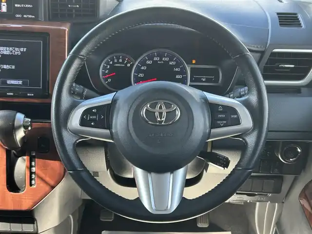 トヨタ タンク カスタムG－T 山形県 2018(平30)年 4.7万km ブラックマイカメタリック 衝突軽減ブレーキ/純正9インチナビ/（CD/DVD/フルセグ/Bluetooth）/バックカメラ/横滑り防止システム/両側パワースライドドア/ビルトインETC/前方ドライブレコーダー/純正アルミホイール着用/オートLEDヘッドライト/ETC2.0/スマートキー/スペアキー/ドアバイザー