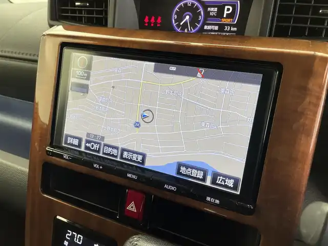 トヨタ タンク カスタムG－T 福井県 2018(平30)年 4.7万km ブラックマイカメタリック 純正9インチナビ/（CD/DVD/フルセグ/Bluetooth）/バックカメラ/横滑り防止システム/両側パワースライドドア/ビルトインETC/前方ドライブレコーダー/純正アルミホイール着用/オートLEDヘッドライト/ETC2.0/スマートキー/スペアキー/ドアバイザー/衝突軽減ブレーキ