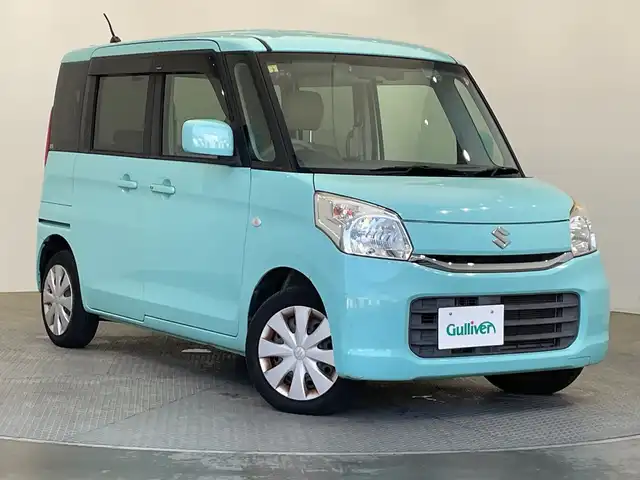 スズキ スペーシア G 栃木県 2016(平28)年 5.3万km フレンチミントPM メモリナビ/（CD/DVD/ワンセグTV/USB）/バックカメラ/衝突軽減ブレーキ/ETC/運転席シートヒーター/横滑り防止装置/スマートキー/プッシュスタート/アイドリングストップ/純正フロアマット