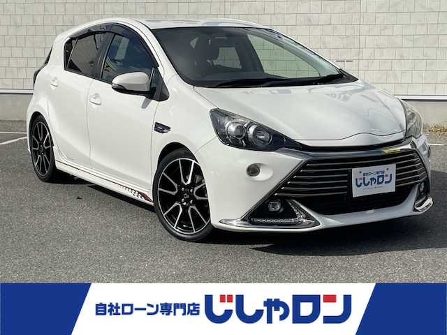 トヨタ アクア G G’s 佐賀県 2015(平27)年 12.4万km ライムホワイトパールクリスタルシャイン こちらは現金またはオートローンご利用時の価格です/自社ローンご希望の方は別途その旨お申付け下さい/禁煙車　/ライムホワイト　/専用フロントバンパー　/専用ＬＥＤライト　/専用シート　/専用１７インチアルミ　/純正ナビ ＴＶ ＢＴオーディオ ＤＶＤ ＣＤ　/バックカメラ　/ビルトインＥＴＣ