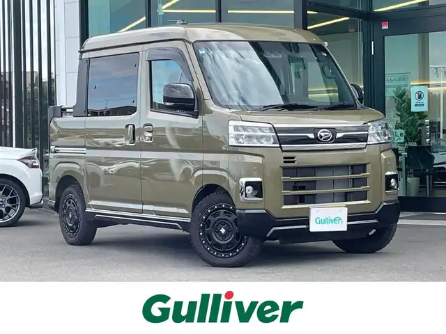 ダイハツ アトレー バン デッキバン 東京都 2025(令7)年 0.3万km オフビートカーキM ディスプレイオーディオ/（BT/CarAVAssist/AndroidAuto)/スマートアシスト/・アダプティブクルーズコントロール/・レーンキープコントロール/・先行車発進お知らせ/・衝突回避支援ブレーキ機能/・誤発進抑制制御機能/・ふらつき警報/両側パワースライド/リアサーキュレーター/MLJ社製XTREME-Jホイール/純正フロアマット/デジタルインナーミラー型ドライブレコーダー（前/後）