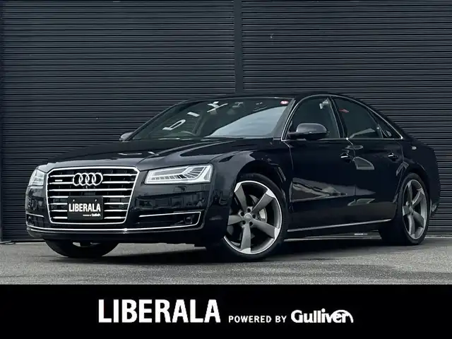 アウディ Ａ８ 3．0 TFSI クワトロ 山梨県 2015(平27)年 1.1万km 黒 純正MMIナビ/　（CD/DVD/Bluetooth/フルセグTV）/360°カメラ/SR/ACC/BSM/LKA/BOSE/黒革/シートヒーター/電動リアゲート/ETC/純正21インチAW