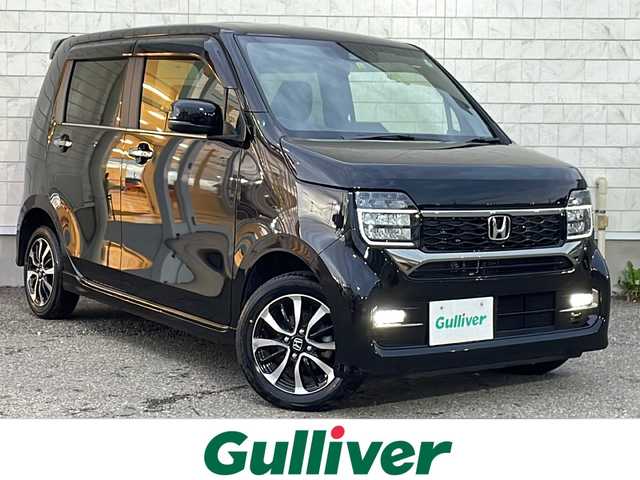 ホンダ Ｎ ＷＧＮ カスタム L 福島県 2022(令4)年 1.3万km クリスタルブラックパール 純正ディスプレイオーディオ　バックＣ　ＴＶ　レーダークルーズ　黒合皮レザーシート　シートヒーター　コーナーセンサー　ＵＳＢポート３個　スマートキー　スペアキー　純正１４ＡＷ　リアスポイラー　マット