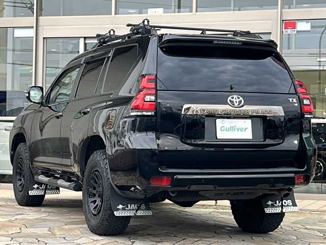 トヨタ ランドクルーザー プラド TX Lパッケージ ブラックED 静岡県 2021(令3)年 4.9万km ブラック 純正ナビ/・AM/FM/・USB/・Bluetooth/・Miracast/・フルセグTV/主要装備/・JAOSバンパーガード/・JAOSマッドガード/・JAOSサイドステップ/・前席シートヒーター＆ベンチレーション/・サンルーフ/・パノラミックビューモニター/・レーダークルコン/・ブラインドスポットモニター/・黒革シート/・ルーフレール＆ルーフキャリア/・社外17インチAW/・クリアランスソナー/・プリクラッシュセーフティ/・ダウンヒルアシスト/・センターデフロック/・3列目電動格納/・ETC2.0