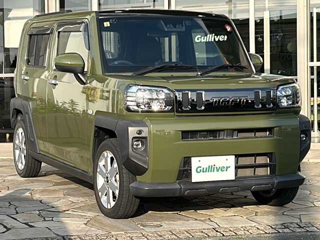 ダイハツ タフト G 静岡県 2020(令2)年 3.5万km フォレストカーキメタリック ケンウッドナビ/・iPod/・USB/・SD/・マルチAVブラウザ/・CD/DVD/・フルセグTV/・FM/AM/・Bluetooth/主要装備/・バックカメラ/・ＬＥＤヘッドライト/・フォグランプ/・コーナーセンサー/・ルーフレール/・パノラマルーフ/・シートヒーター/・ＴＲＣ／ＶＳＣ/・スマートキー/・スマートアシスト/・アイドリングストップ/・ETC/・電動パーキング