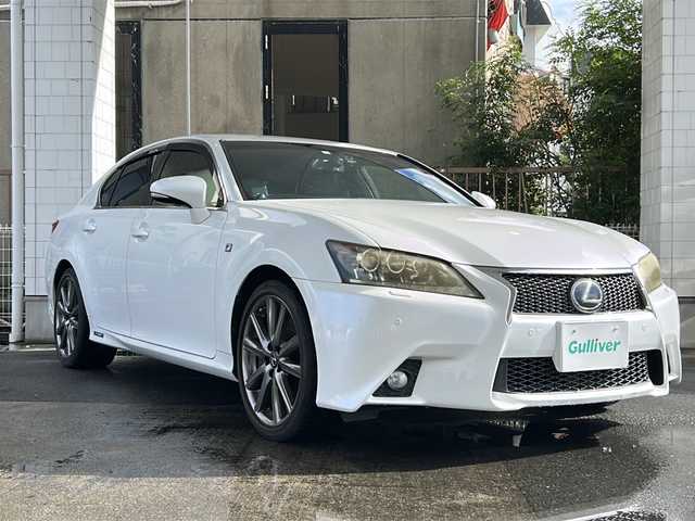 レクサス ＧＳ 450h Fスポーツ 京都府 2012(平24)年 8.6万km ホワイトパールクリスタルシャイン 純正ナビ/マークレビンソンサウンド/フルセグTV/Bluetooth/バックカメラ/レーダークルーズコントロール/パドルシフト/クリアランスソナー/電動リアサンシェード/メモリー付きパワーシート/シートヒーター/エアーシート/プッシュスタート/ビルトインETC/ドラレコ/フォグランプ/電格ウィンカーミラー/純正ドアバイザー/純正フロアマット/禁煙車
