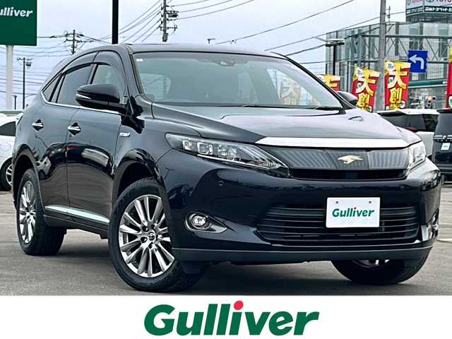 トヨタ ハリアー ハイブリッド プレミアム 道南・函館 2017(平29)年 4.1万km スパークリングブラックパールクリスタルシャイン /純正SDナビ//フルセグTV//ドライブレコーダー//ETC//パワーバックドア//ハーフレザーシート//前席パワーシート//プリクラッシュセーフティ//レーダークルーズコントロール//レーンディパーチャーアラート//オートマチックハイビーム//LEDヘッドライト//オートライト//スマートキー//エンジンプッシュスタート