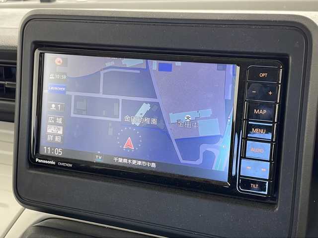 スズキ スペーシア HYBRID G 千葉県 2019(令1)年 3.7万km オフブルーM 純正ナビ/　CD/DVD/Bluetooth/フルセグTV/衝突軽減ブレーキ/クリアランスソナー/車線逸脱警報/オートライト/ビルトインETC/電動格納ミラー/フロアマット　/ドアバイザー/スマートキー/スタートボタン