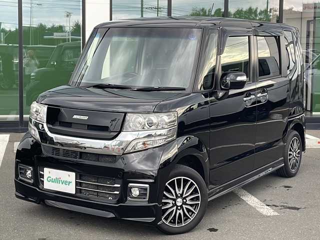 ホンダ Ｎ ＢＯＸ カスタム G ターボ Lパッケージ 道東・釧路十勝 2016(平28)年 5.4万km スマートブラック ・ターボ/・４WD/・純正ナビ/（CD・DVD・BT・TV・）/・バックカメラ/・クルーズコントロール/・パドルシフト/・両側パワースライドドア/・ビルトインETC/・純正エンジンスターター/・ハーフレザーシート/・ステアリングスイッチ/・シートヒーター/・ミラーヒーター/・オートライト/・オートエアコン/・オートリトラミラー/・プッシュスタート/・スマートキー/・無限エアロ/・モデューロAW/・純正フロアマット/・ドアバイザー/・ウィンカーミラー/・社外AW＆冬タイヤ積込/　155/65/14  2021年製　　5分山