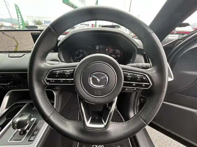 マツダ ＣＸ－６０ XD HV エクスクルーシブスポーツ 兵庫県 2022(令4)年 3.6万km マシーングレープレミアムM ワンオーナー/純正１２．３型ナビ/・BT.TV.AM.FM/BOSSスピーカー/全方位カメラ/衝突軽減装置/レーダークルーズコントロール/ＢＳＭ/電動パーキングブレーキ/オートホールド/前後シートヒーター/前席ベンチレーション/ハンドルヒーター/パワーバックドア/ダウンヒルアシスト/前席パワーシート（メモリー付き）/USB端子/HDMI端子/ヘッドライトレベライザー/スペアキー1本