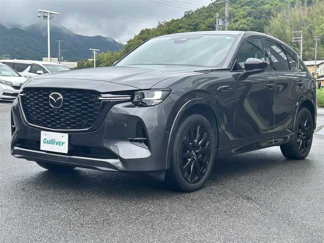 マツダ ＣＸ－６０ XD HV エクスクルーシブスポーツ 兵庫県 2022(令4)年 3.6万km マシーングレープレミアムM ワンオーナー/純正１２．３型ナビ/・BT.TV.AM.FM/BOSSスピーカー/全方位カメラ/衝突軽減装置/レーダークルーズコントロール/ＢＳＭ/電動パーキングブレーキ/オートホールド/前後シートヒーター/前席ベンチレーション/ハンドルヒーター/パワーバックドア/ダウンヒルアシスト/前席パワーシート（メモリー付き）/USB端子/HDMI端子/ヘッドライトレベライザー/スペアキー1本