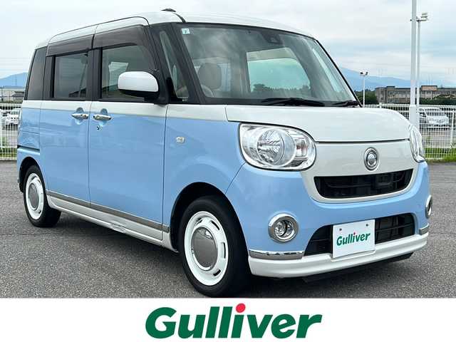 ダイハツ ムーヴ キャンバス X LTD メイクアッフ SA Ⅱ 富山県 2017(平29)年 6.1万km 青Ⅱ ４ＷＤ/ＣＤ/衝突軽減ブレーキ/オートライト/アイドリングストップ/衝突軽減ブレーキ/プッシュスタート/純正ＡＷ/冬タイヤ積込/ベンチシート/純正フロアマット/ＡＡＣ/盗難防止装置/ＥＴＣ/ワンオーナー/スペアキー/保証書/取扱説明書/記録簿