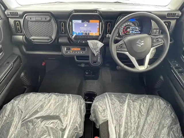 スズキ ハスラー HYBRID X 群馬県 2025(令7)年 0.1千km オフブルーM 届出済未使用車　スズキコネクトナビ　全方位モニター　レーダークルーズコントロール　ＬＥＤライト　ハイビームアシスト　シートヒーター　純正１５インチＡＷ　ステアリングリモコン　スマートキー　スペアキー