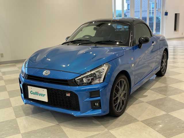 ダイハツ コペン GRスポーツ 福井県 2020(令2)年 7.7万km クリアブルークリスタルメタリック 純正7インチSDナビ/ワンセグTV/DVD/CD/SD/AUX/シートヒーター/BBS16インチアルミホイール/LEDヘッドライト/パドルシフト/MTモード付AT/プッシュスタート/スマートキー/ステアリングスイッチ/純正フロアマット/ABS/横滑り防止装置/アイドリングストップ