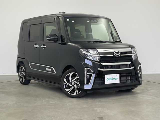 ダイハツ タント カスタム RS スタイルセレクション 新潟県 2021(令3)年 2.6万km ブラックマイカメタリック 純正9インチナビ/フルセグTV/全周囲カメラ/Bluetooth/CD/DVD/USB/前方ドライブレコーダー/ビルトインETC/レザー調シートカバー/前席シートヒーター/D席ロングスライドシート/アダプティブクルーズコントロール/スマートアシスト/両側パワースライドドア/保証書