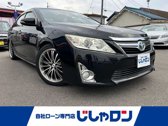 トヨタ カムリ ハイブリット 和歌山県 2012(平24)年 7.7万km アティチュードブラックマイカ (株)IDOMが運営する【じしゃロン和歌山店】の自社ローン専用車両になります。こちらは現金またはオートローンご利用時の価格です。自社ローンご希望の方は別途その旨お申付け下さい/純正オーディオ/ETC/プッシュスタート/純正フロアマット/サイドバイザー/ECOモード/EVモード/ステアリングリモコン