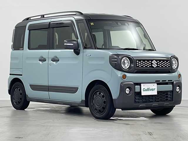スズキ スペーシア ギア HYBRID XZ 岐阜県 2020(令2)年 5.7万km オフブルーメタリック/ガンメタリック2トーンルーフ 純正8インチナビ/（CD/DVD/フルセグ/Bluetooth）/レーダークルーズコントロール/両側パワースライド/オートLEDヘッドライト/前席シートヒーター/横滑り防止システム/レーンキープアシスト/衝突軽減ブレーキ/前後ドライブレコーダー/スマートキー/ETC