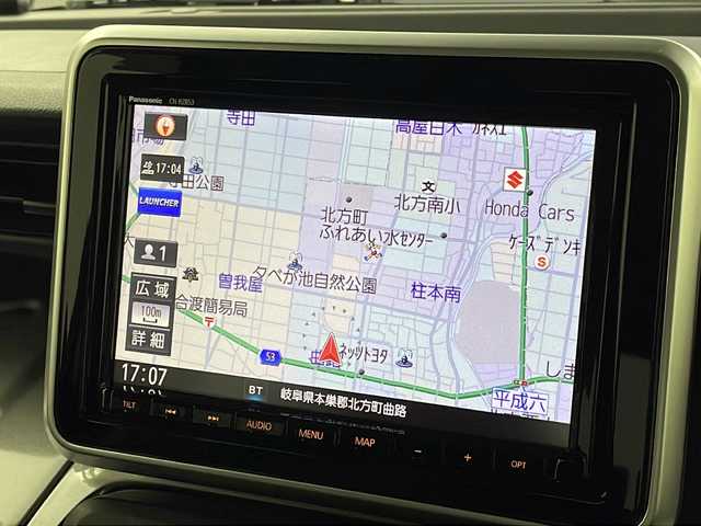 スズキ スペーシア ギア HYBRID XZ 岐阜県 2020(令2)年 5.7万km オフブルーメタリック/ガンメタリック2トーンルーフ 純正8インチナビ/（CD/DVD/フルセグ/Bluetooth）/レーダークルーズコントロール/両側パワースライド/オートLEDヘッドライト/前席シートヒーター/横滑り防止システム/レーンキープアシスト/衝突軽減ブレーキ/前後ドライブレコーダー/スマートキー/ETC
