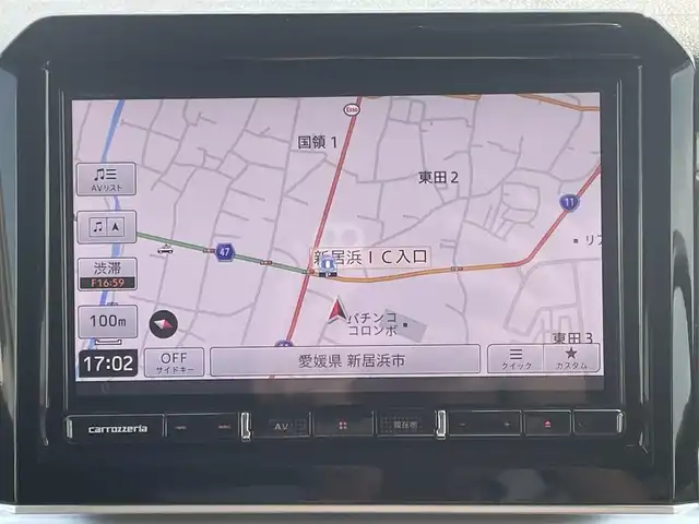 スズキ クロスビー HYBRID MZ 愛媛県 2019(平31)年 4.4万km キャラバンアイボリーパールメタリック/ホワイト 2トーンルーフ 社外8型メモリナビ/CD/DVD/BT/MSV/iPod/DTV/HDMI/バックカメラ/ETC/ドライブレコーダー/パドルシフト/革巻きステアリング/ステアリングスイッチ/D＋N席シートヒーター/LEDヘッドライト/オートライト/フォグランプ/コーナーセンサー/衝突被害軽減ブレーキ/純正16インチアルミホイール/純正フロアマット/電動格納ウィンカーミラー/プッシュスタート/スマートキー