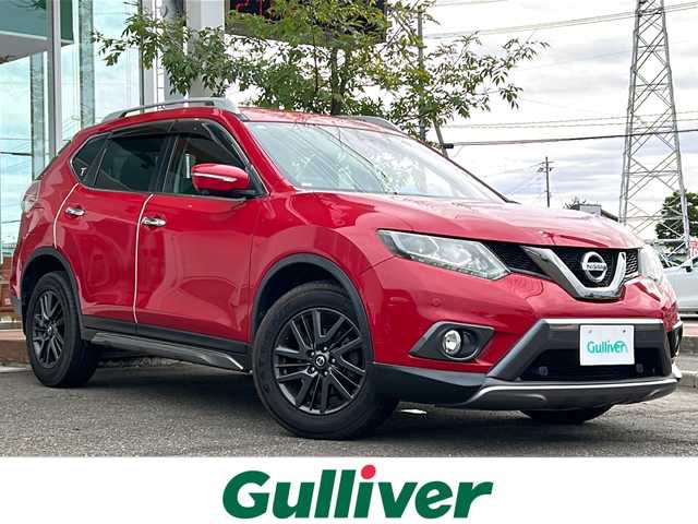 日産 エクストレイル 20X ブラックエクストリーマーX エマB 秋田県 2015(平27)年 7.7万km バーニングレッド 純正メモリナビ/純正CD、BT、フルセグ/全周囲カメラ/純正17インチアルミ/４WD/ETC/前後コーナーセンサー
