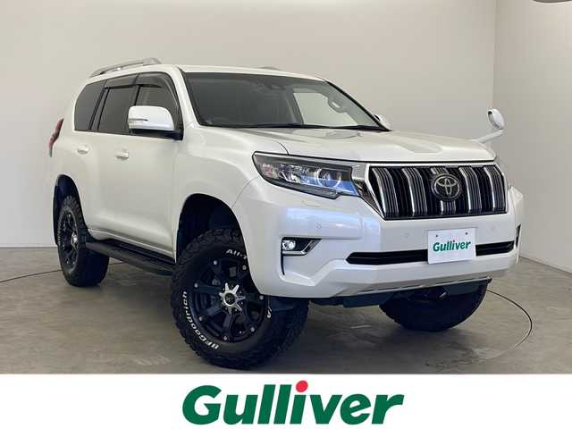 トヨタ ランドクルーザー プラド TX 秋田県 2021(令3)年 4.5万km ホワイトパールクリスタルシャイン ４WD/ワンオーナー　　/パイオニアナビ【AM/FM/BT/CD/DVD】　/フルセグＴＶ　/バックカメラ　/サンルーフ　/ニトロパワー１７インチＡＷ　/ステアリングスィッチ　/前席パワーシート/ＥＴＣ　/スマートキー　/クルーズコントロール/ルーフレール/前席シートヒーター クーラー/コーナーセンサー /ヘッドライトウォッシャー/クリフォードセキュリティー/フォグライト /ウィンカーミラー /社外フロアマット/プッシュスタート /革巻きステアリング/レザーシート/オートマチックハイビーム/オートライト/電格ミラー/レーンキープアシスト/衝突被害軽減システム/ステアリングリモコン/フロントワイパーデアイサー/クリアランスソナー /横滑り防止装置/前後ドライブレコーダー/保証書