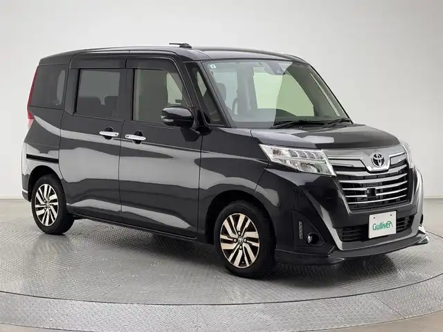 トヨタ ルーミー カスタムG S 兵庫県 2017(平29)年 5.6万km ブラックマイカメタリック 社外9インチナビ/フルセグ CD DVD BT MSV/両側パワースライドドア/クルーズコントロール/プリクラッシュセーフティー/コーナーセンサー/ビルトインETC/シートヒーター/LEDヘッドライト/オートライト/スマートキー/スペアキー