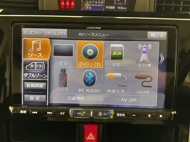 トヨタ ルーミー カスタムG S 兵庫県 2017(平29)年 5.6万km ブラックマイカメタリック 社外9インチナビ/フルセグ CD DVD BT MSV/両側パワースライドドア/クルーズコントロール/プリクラッシュセーフティー/コーナーセンサー/ビルトインETC/シートヒーター/LEDヘッドライト/オートライト/スマートキー/スペアキー